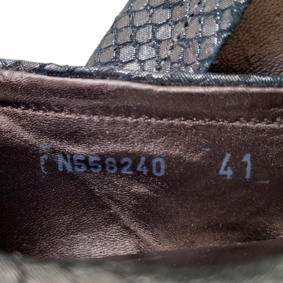 AGL Metallic Leather Ballet Flats Italy Business Casual Professional EU 41 - Picture 7 of 7